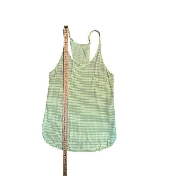 Lululemon Womens yellow Striped Racerback Tank Top sz 10 - Picture 6 of 8